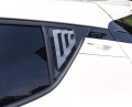 Toworldit 2pcs Set Rear Triangular Window Blinds Shutter Cover Trim Compatible With Toyota C-hr Chr 2018-2022 Bright Black