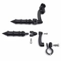 Hongk- Black Adjustable Peg Mounting Kit Bamboo Style Footrest Compatible With V-star Roadstar Suzuki Boulevard Equipped 1-1 4