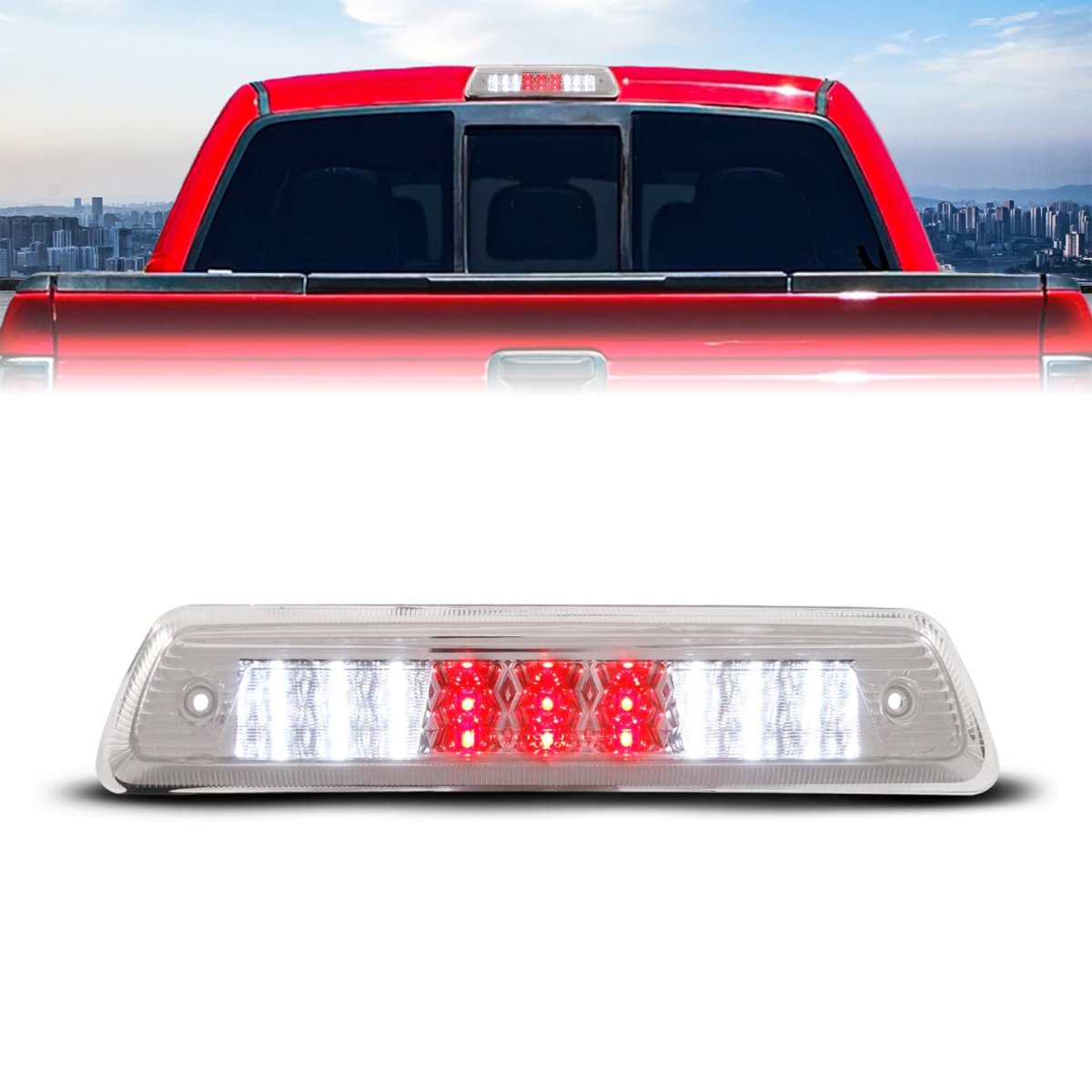 Led Chrome High Mount Stop 3rd Brake Light Cargo Lamp Set For 2009-2014 Ford F150 And 2010-2014 Lincoln Mark Lt Rear Upper