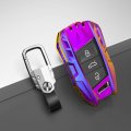 Jannechou Zinc Alloy Smart Car Key Fob Case Cover Holder Fit For Volkswagen Vw Passat Tiguan Atlas Golf Alltrack With Keychain