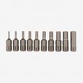Wiha 72596 10 Piece Hex Sae Insert Bit Set 