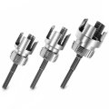 Pipe Thread Cutting Tool Kit 3 Piece Internal And External Threading Set With 1 4 Hex Shank For Electric Drill Sizes 2 In 