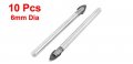 Uxcell 6mm Dia Spear Point Head Marble Tile Glass Drill Bit 10pcs