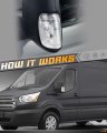 Hercoo Side Mirror Indicator Marker Light Lens Turn Signal Lights Lamp Clear Cover Housing Compatible With Ford Transit 150 250