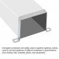 Uxcell U Shaped Connector Bracket 100mm X 304 Stainless Steel Bar Security Holder Brackets For Door Window Shed Closed Strut