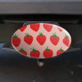 Cute Strawberry Strawberries Pattern Sketchy Oval Tow Trailer Hitch Cover Plug Insert