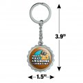 Garfield This Is What Awesome Looks Like Keychain Chrome Plated Metal Pop Cap Bottle Opener
