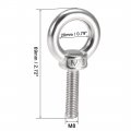 Uxcell Lifting Eye Bolt M8 X 30mm Male Thread 304 Stainless Steel For Hanging Pack Of 5