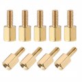 Uxcell M2 5x6mm 6mm Male-female Brass Hex Pcb Motherboard Spacer Standoff For Fpv Drone Quadcopter Computer Circuit Board 20pcs