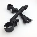 Hk Group Motorcycle Black Long Angled Adjustable Highway Peg Mounting Kit For Bike With 1 Inch 25mm Front Engine Guard Frame