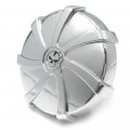 Httmt Mt439-003- Gas Cap Chrome Flame Custom Skull Compatible With H-d 84-15 Fuel Tank Screw In