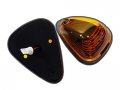 Vms Racing Cab Roof Lights Markers 5 Piece Pc Covers With Base In Amber Yellow Lenses Assembly Crl 264143bka Compatible Ford