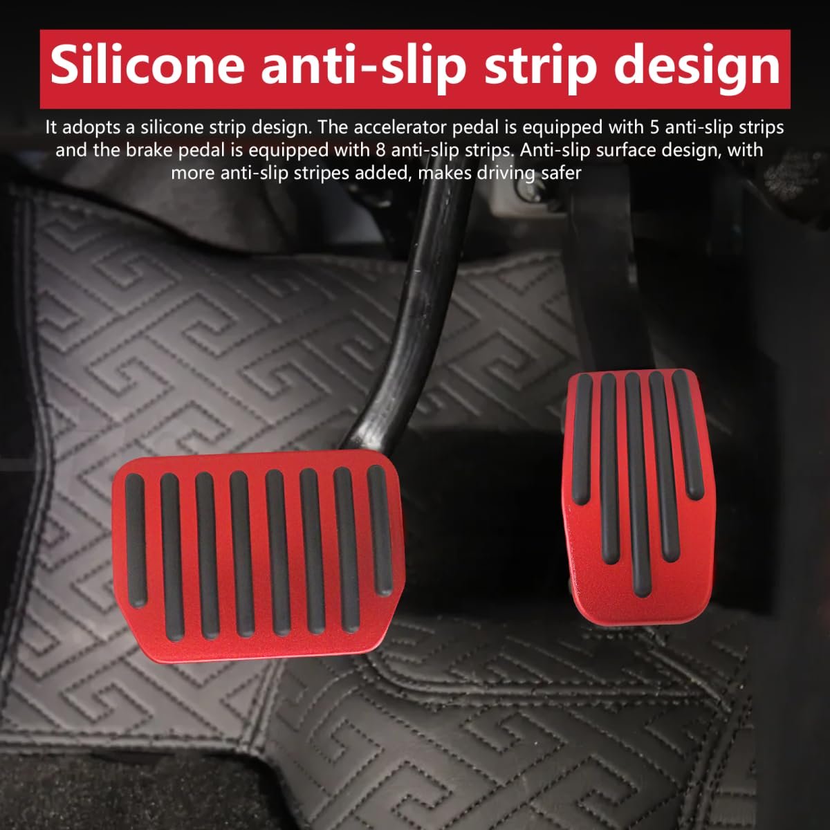 1-set Brake Foot Pedal Pads Compatible For Tes-la Model 3 Y Non-slip Performance Aluminum Alloy Car Accessories Accelerator