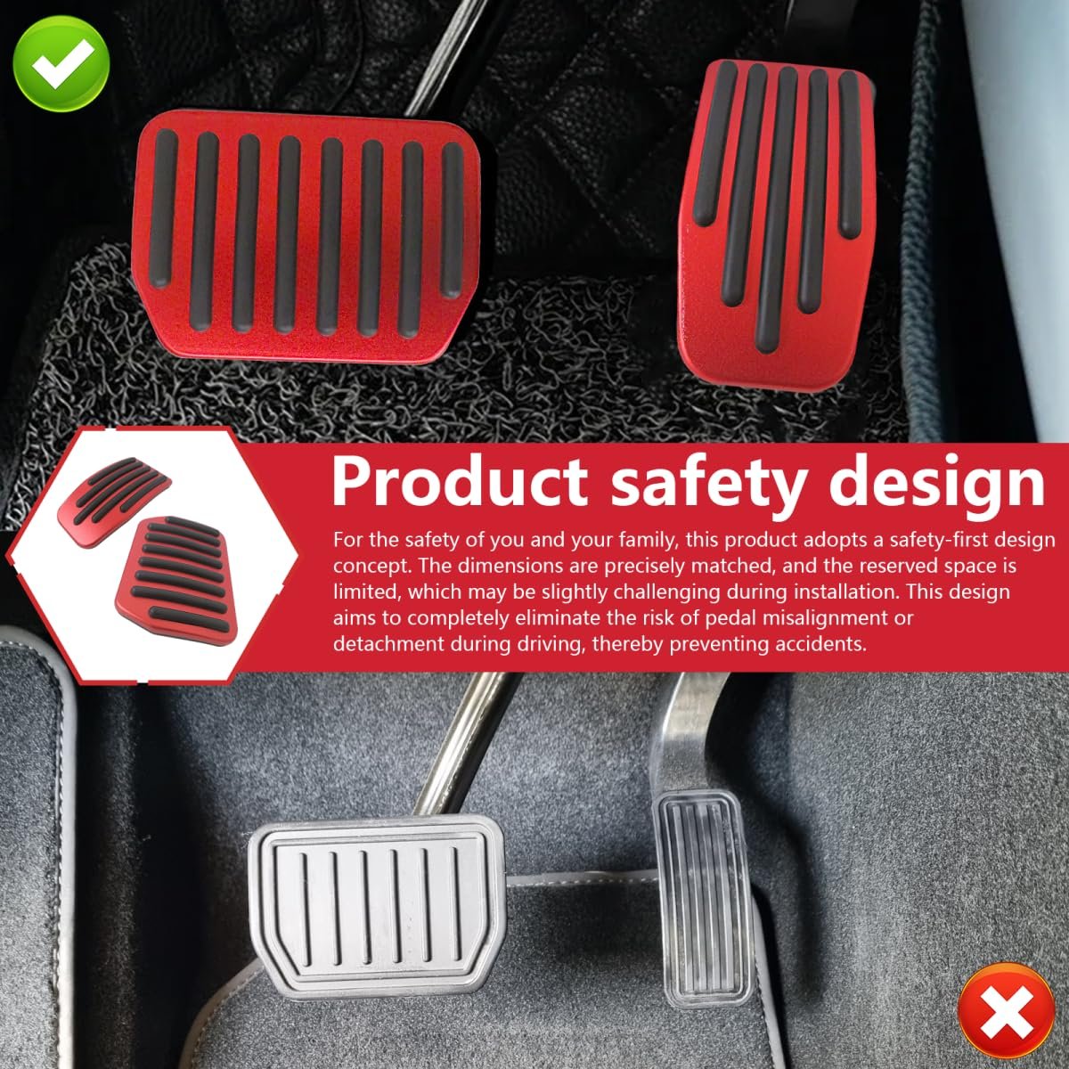 1-set Brake Foot Pedal Pads Compatible For Tes-la Model 3 Y Non-slip Performance Aluminum Alloy Car Accessories Accelerator