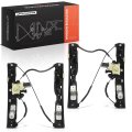 Front Driver And Passenger Side Electric Power Window Regulator With Motor For Jaguar Xf 2016-2023 2-pc Set