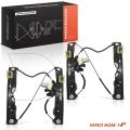 Front Driver And Passenger Side Electric Power Window Regulator With Motor For Jaguar Xf 2016-2023 2-pc Set