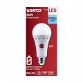 Satco S11469 8-watt Led A21 Bulb With Battery Backup 60-watt Replacement 5000k Case Qty 24 White