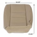 Ecotric Driver Bottom Seat Cover Tan Color Vinyl Compatible With 2002-2007 Ford F250 F350