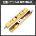 4pcs Door Flush Bolts Latch 6 Inch Stainless Steel Security Guard Lever Action Slide Lock For Inactive Leaf Double Dummy Gold