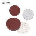 8 Hook And Loop Sanding Discs 80 Grit Aluminum Oxide Sandpaper For Random Orbit Sander Wood Metal Dry Polishing 30pcs