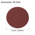 8 Hook And Loop Sanding Discs 80 Grit Aluminum Oxide Sandpaper For Random Orbit Sander Wood Metal Dry Polishing 30pcs
