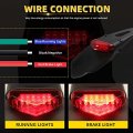 Rich Choices Rear Fender Mount Red Led Tail Light Brake Lamp Turn Signals License Plate For Custom Off-road Motorcycle Dirt