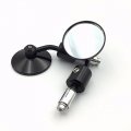 Semt- Motorcycle Black A Set Cnc Rear View Handle Bar End Round Mirrors 7 8 Compatible With Aprilia Tuono Mana Dorsoduro Shiver