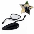 Httmt- Black Classic Teardrop Racing Mirrors For H-d Street Glide Road P N Mt395-bk 