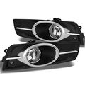 Akkon For Chevy Cruze Clear Chrome Trim Bezel Fog Lights Driver Passenger Lamps With Wiring Bulbs Switch Relay 