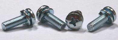 1 4-20 X In Sems Screws With Split Lock Washer Phillips Pan Head Zinc Plated Steel 1000 Piece Carton