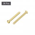 Uxcell Brass Machine Screws M3x30mm Phillips Pan Head Fastener Bolts For Furniture Office Equipment Electronics 36pcs