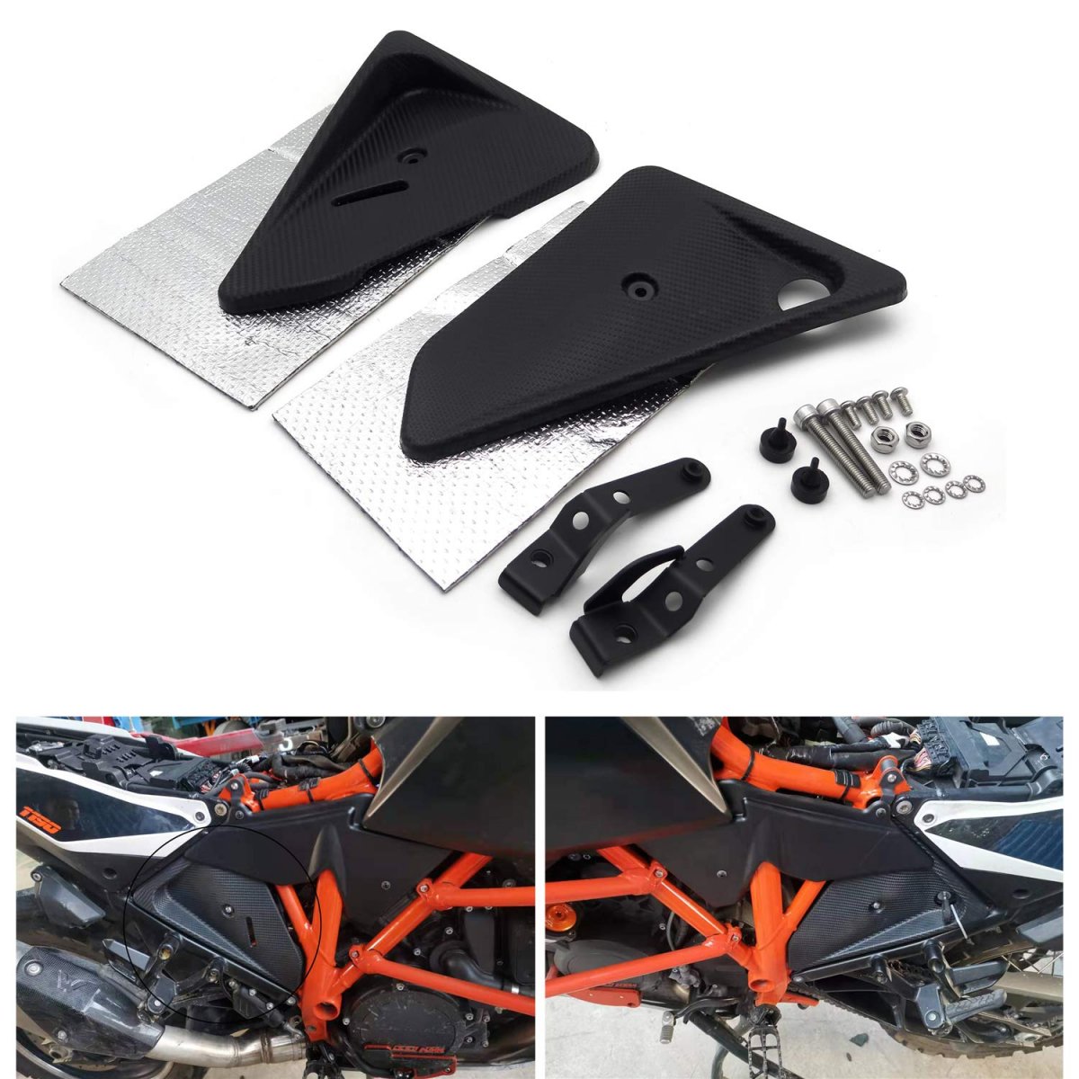 Httmt- Gzsp-k1-008- 1pair Radiator Side Cover Panel Guard Protector For 1050 1090 1190 1290 Adv See Fitment