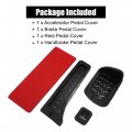 X Autohaux 4 Pcs Accelerator Pedal And Brake Cover Set Car Pad For Mercedesbenz W203 W204 W210 W211 W212 Metal Rubber Silver