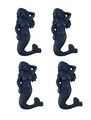 Cast Iron Decorative Wall Hooks Set Of 4 Blue Distressed Mermaids Hook 2 75 X 5 1 25 Inches Model 30081