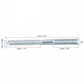 Uxcell M6x25mm Hanger Bolts Double Head Dowel Screw For Wood Furniture 40pcs
