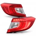 Outer Section Led Tail Brake Light For 2018-2022 Accord 4 Door Sedan Left Right Pair Set Quarter Panel Mount Chrome Housing Red 