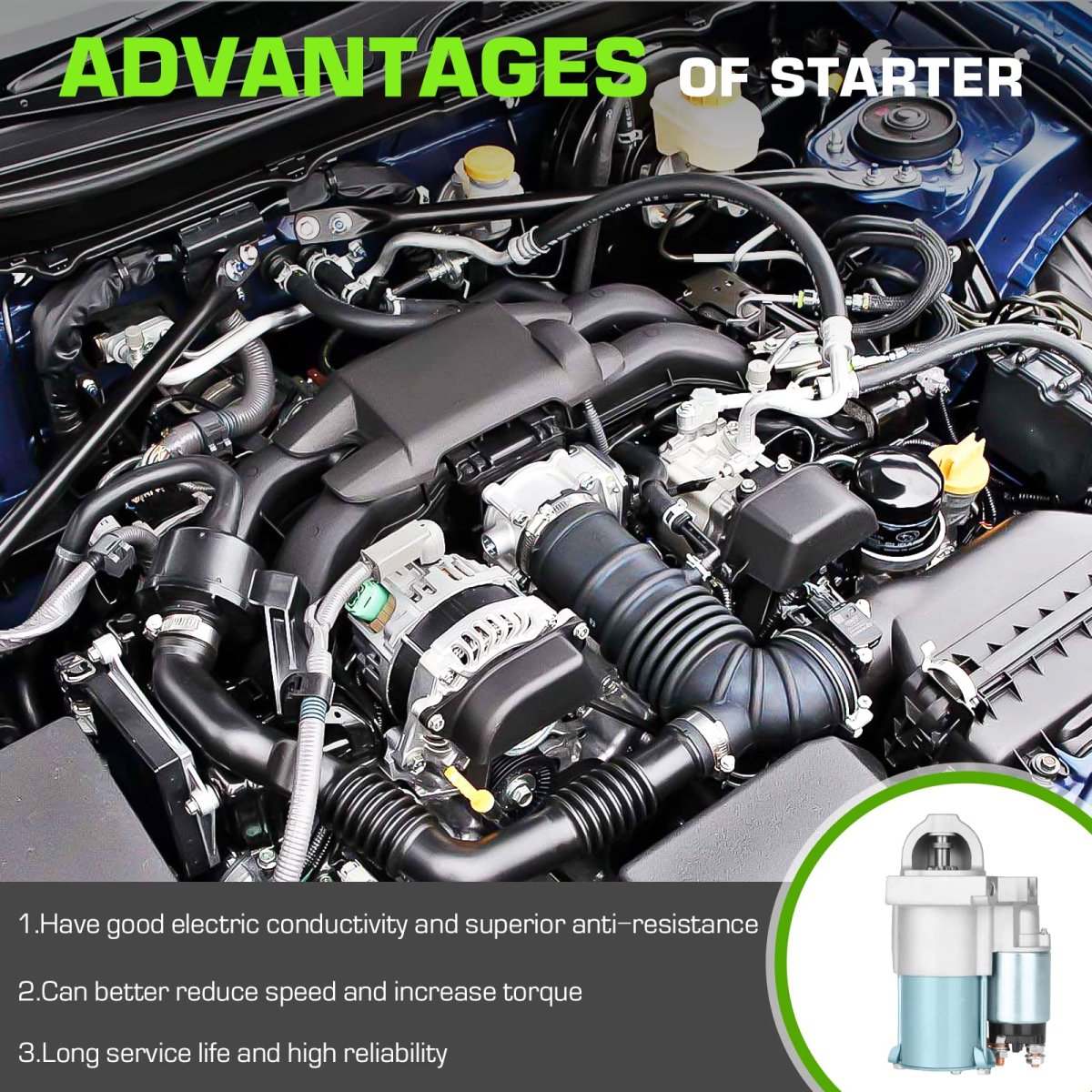 12260 Starter Motor For Chevy Malibu 3 1 5l Impala 4l Buick Century Rendezvous Pontiac Grand Am Montana Venture Model