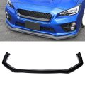 3pcs Front Bumper Lip Pp Glossy Black For 2015-2020 Subaru Wrx Sti 