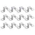 12pcs 18x24 Mm U Shaped Connector Bracket Square Tube Strap Clamp Galvanized Steel Pipe Wood Deck Fence Post Tie For Water 