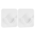 2 Pack Shower Rod Holder 0 87 Inch Adhesive Curtain No Drilling Holders With Glue For Bathroom Bedroom White Rod Not Included 