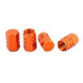 Tomall Orange Hexagon Style Wheel Tyre Valve Stem Caps For Jeep Suv 4wd Rims Dust Cover