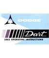1963 Dodge Dart Owners Manual User Guide 