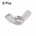 Uxcell 1 4 -20 Wing Nuts 304 Stainless Steel Shutters Butterfly Nut Hand Twist Tighten Fasteners Parts 6pcs