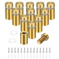 12 Pcs 2 X 1 Standoff Screws Stainless Steel Wall Mount Sign Mounting Hardware Kit With 14pcs For Hanging Acrylic Glass Signs 