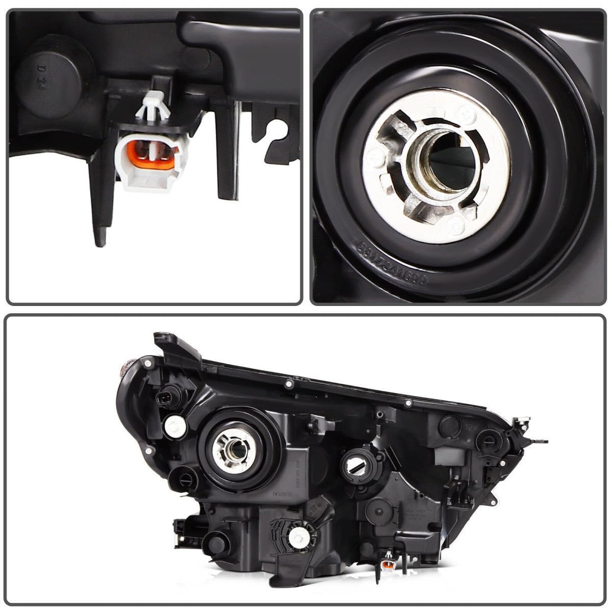 Headlight Assembly For Toyota Rav4 2016 2018 Driver Side Black Housing Amber Reflector Oe 81170 0r080