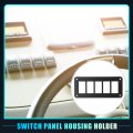 X Autohaux 5 Way Rocker Switch Panel Housing Holder Black Aluminium Bracket With Screws For Car Marine Boat Truck Rv Suv Atv