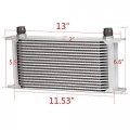 G-plus Universal Silver An10-10an 19 Row Engine Transmisson Oil Cooler Kit Aluminum