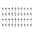 20pcs M3x45mm 304 Stainless Steel Double End Threaded Stud Screw Bolt With Nuts Square Flat Washers Spring For House 