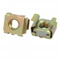 Uxcell 20pcs M6 65mn Spring Steel Captive Cage Nut Bronze Tone For Server Shelf Cabinet