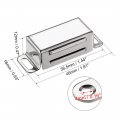 Uxcell 2pcs Door Cabinet Magnetic Catch Magnet Latch Closure Stainless Steel 46mm Length